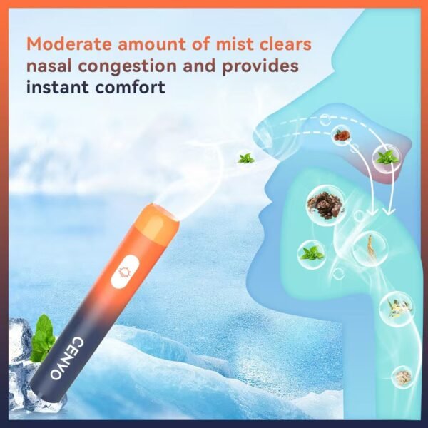 CENVO Herbal Nasal Inhaler – Natural Energy Boost & Focus Aid | Relieves Dizziness, Fatigue, Nasal Congestion - 图片 2