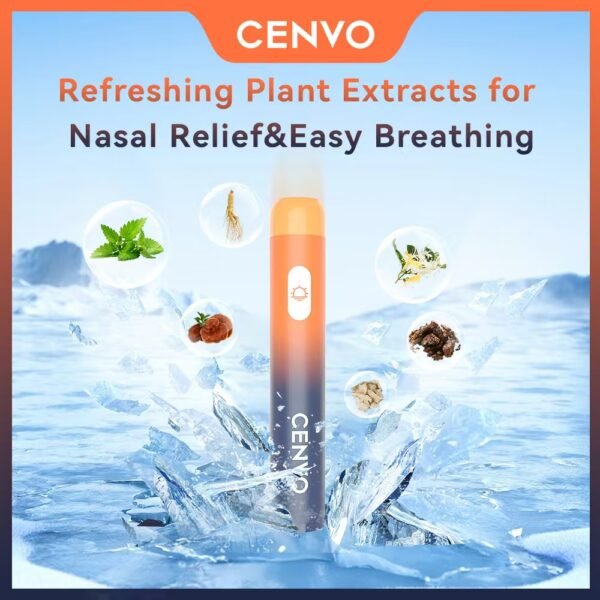 CENVO Herbal Nasal Inhaler – Natural Energy Boost & Focus Aid | Relieves Dizziness, Fatigue, Nasal Congestion